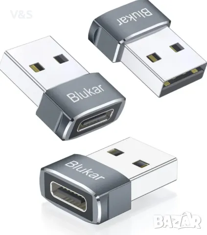 Blukar USB C адаптер от женски към мъжки, [опаковка от 3]  , снимка 1 - USB Flash памети - 47841473