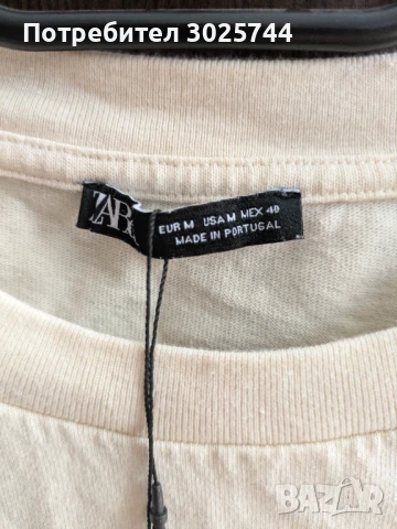 Тениска ZARA, M, снимка 4 - Тениски - 50493056