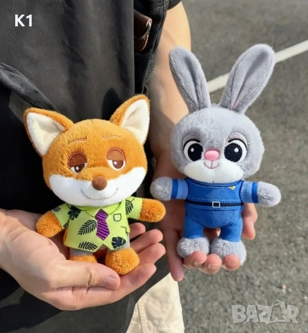 Комплект Плюшени Ключодържатели Зоотрополис – Джуди Хопс и Ник Уайлд