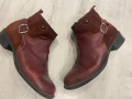 Зимни боти цвят бордо, кожа, снимка 1