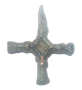 Старинен бронзов рицарски кръст от епохата на кръстоносците, снимка 2