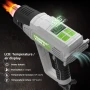 Пистолет за горещ въздух Huepar Tools HG01 с цифров дисплей, 50 °C - 660 °C, 10 аксесоара + защити, снимка 2
