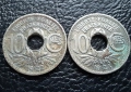 Стара монета 10 сантима 1922 г. и 1924 г. Франция - красавици !, снимка 2