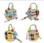 Ново Монтесори дървено кубче с активности , снимка 2