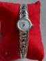 Сребърен дамски швейцарски механичен часовник със сапфири , снимка 1 - Дамски - 45195487