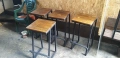 бар столове от масив и желязо , снимка 10