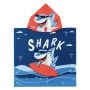 4756 Детско плажно пончо Акула с червен сърф, снимка 1