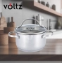 Тенджера Voltz, различна съвместимост, Инокс, снимка 3