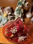 EGERMANN BOHEMIAN RUBY RED CRYSTAL Cup and Saucer - невероятно красив и стилен двоен сет , снимка 10