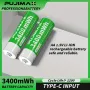 Акумулаторна батерия 1.5V AA, 3400 mAh, USB Type C зареждане, снимка 2