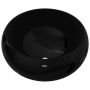 vidaXL Керамична мивка, кръгла, черна, 40x15 см(SKU:142737, снимка 1 - Мивки - 45674703
