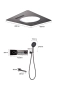 Дизайнерска душ система с таванен душ за вграждане Design D42, снимка 14