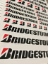 Bridgestone стикери - 1 лист А4, снимка 1 - Аксесоари и консумативи - 44987839