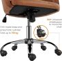 Офис стол Yaheetech Ергономичен въртящ се фотьойл от изкуствена кожа 360° накланяща се облегалка с р, снимка 7