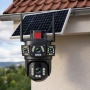 Тройна 4G Соларна Камера, 12 MP, Детекция и Проследяване на Движение, IP65, 10W Соларен Панел, снимка 1