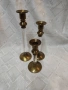 Елегантен комплект винтидж бронзови свещници (3 бр.) в стил Hollywood Regency., снимка 7