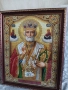"св. Николай Чудотворец" Диамантен Гоблен - Готов налепен в рамка, снимка 3