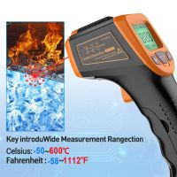 Безконтактен инфрачервен термометър -50°C до 600°C. Подходящ за измерване на температура при допир д, снимка 3 - Друга електроника - 45836196