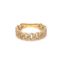 Златен дамски пръстен 3,00гр. размер:54 14кр. проба:585 модел:23076-4, снимка 1 - Пръстени - 45118663