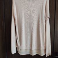 бледо розова блуза с шифонена долна част , снимка 3 - Блузи с дълъг ръкав и пуловери - 45156855