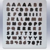 Букви азбука латиница числа Полипропилен поликарбонатна пластмасова PET форма молд шоколад фондан, снимка 1 - Форми - 45116411