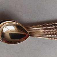СССР-сребърни позлатени лъжички сребро проба 875, снимка 3 - Прибори за хранене, готвене и сервиране - 45147927