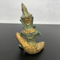 Тайландска бронзова фигура на будистко божество. №5427, снимка 4 - Колекции - 45853054