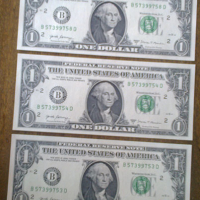 Един долар – нови банкноти, снимка 1 - Нумизматика и бонистика - 44994149