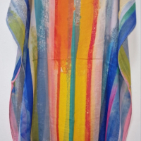 Туника-рокля за плажа в модерни цветни принтове и в свободна права кройка, универсален размер, снимка 6 - Други - 44995541