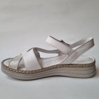 Дамски сандали от естествена кожа в бяло , снимка 3 - Сандали - 45354669