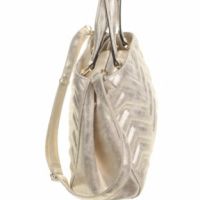 Дамска чанта Marta Ponti златиста от естествена кожа , снимка 4 - Чанти - 45917668