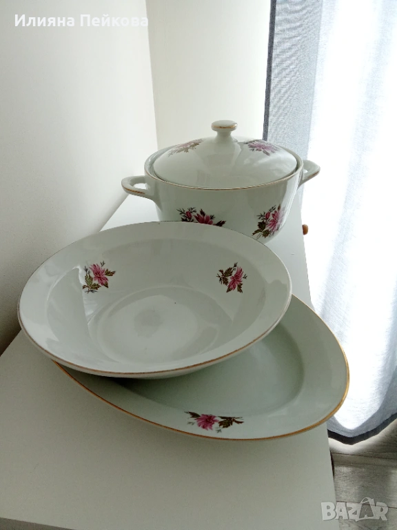 Български порцелан с мотив: "Горски слез", снимка 1