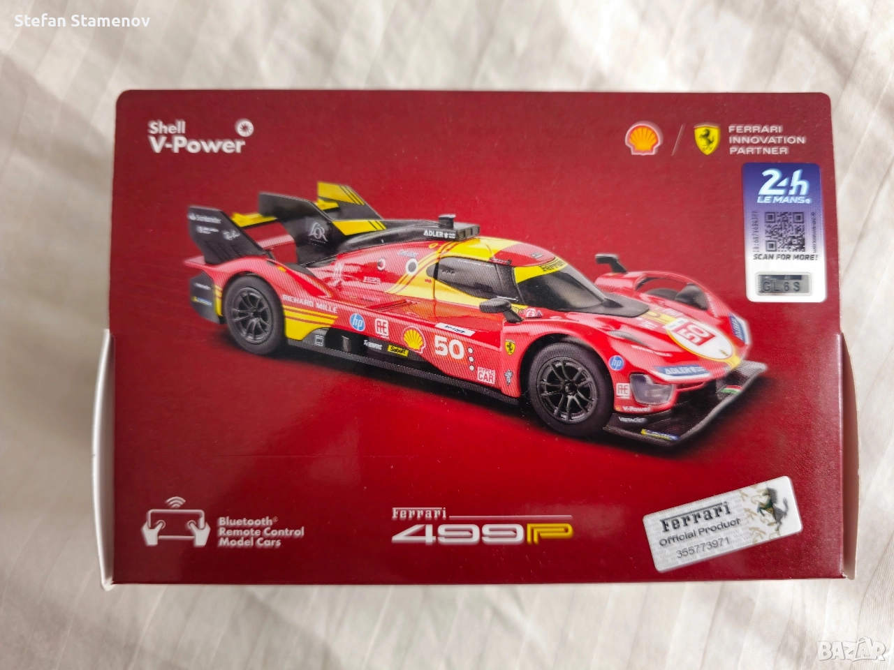 Shell количка с bluetooth контрол Ferrari 499P, снимка 1