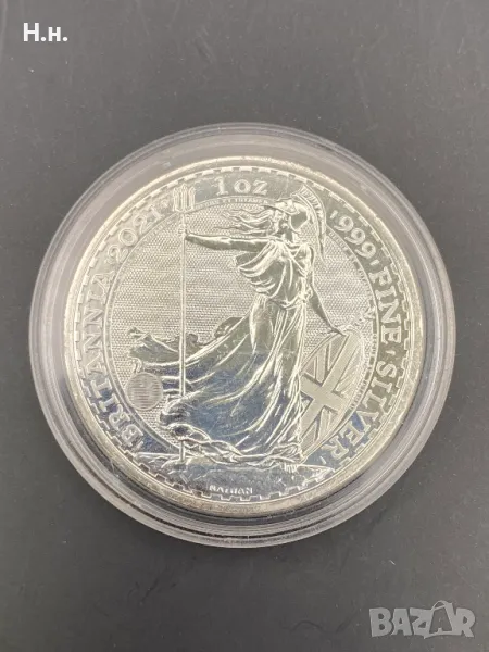 Сребърна монета Britannia 1oz, снимка 1