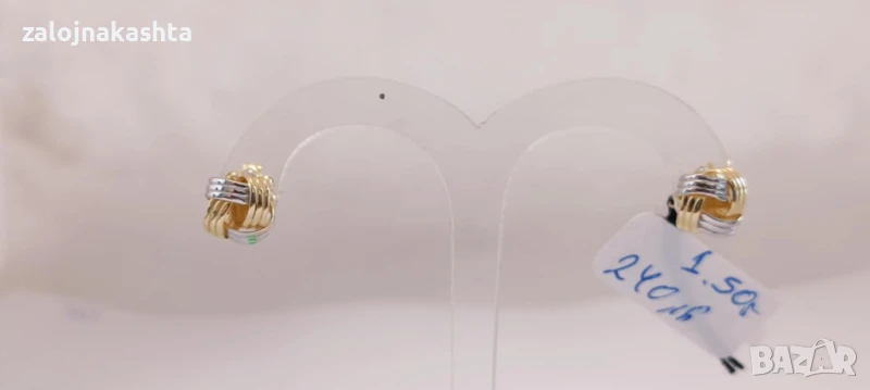 Нови Златни обеци-1,50гр/14кр, снимка 1