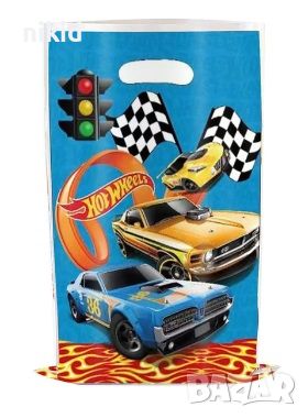 10 бр торбички Hot Wheels Хот Уилс кола коли рали за сладки подарък рожден ден парти, снимка 1