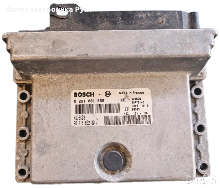 компютър CITROEN XANTIA 1.9 TD BOSCH 0 281 001 669, 0281001669, 96 316 652 80, 9631665280 , снимка 1