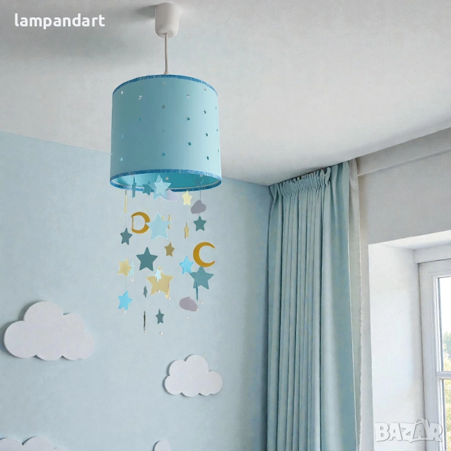 Полилей за детска стая със звездички и луна, снимка 1