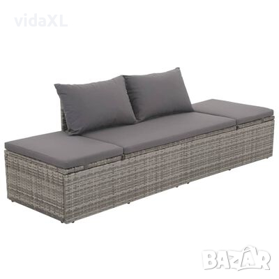 vidaXL Градинско легло, сиво, 195x60 см, полиратан（SKU:43955, снимка 1