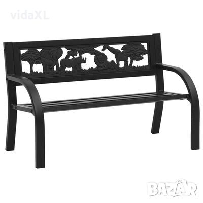 vidaXL Детска градинска пейка, 86 см, стомана(SKU:317773, снимка 1