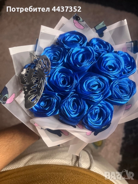 Букет от сатени рози, снимка 1