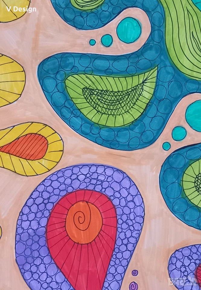 Абстрактна Картина "Среща", снимка 1