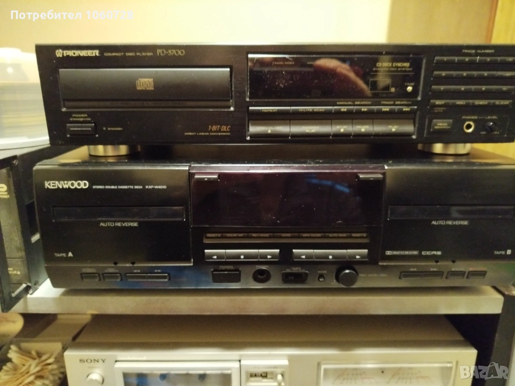 Дек Kenwood KXF-W4010 и CD Pioneer PD-5700, снимка 1