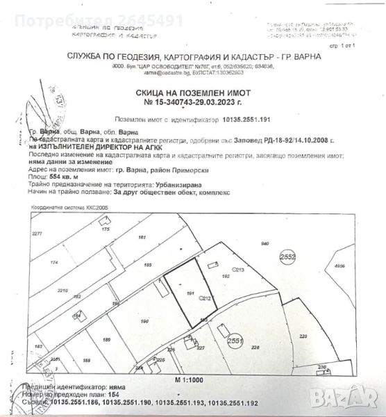 Парцел М-ст Франга Дере(над Изгрев), снимка 1