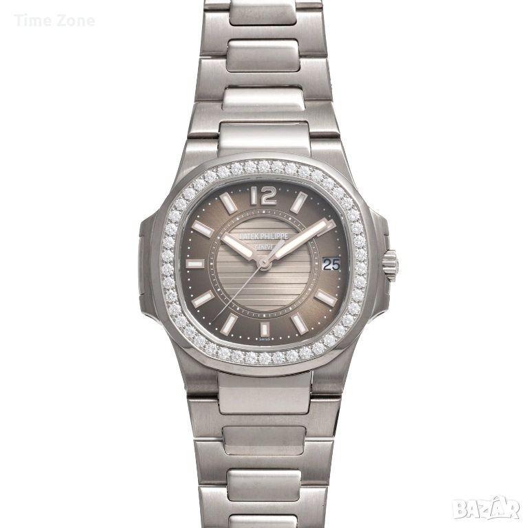 Patek Philippe Nautilus 32mm White Gold Diamond Grey Dial Дамски, снимка 1