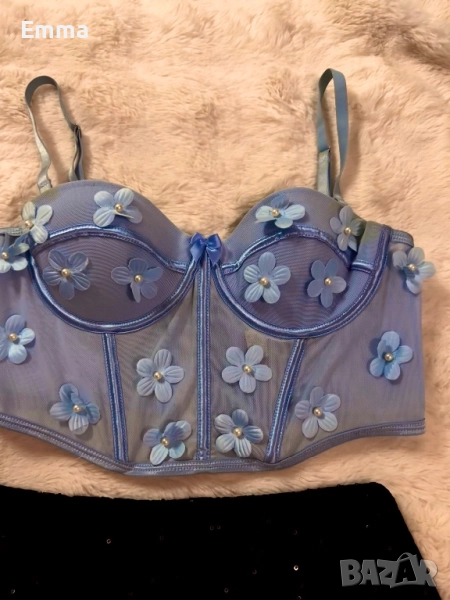 Нежно синьо бюстие, снимка 1