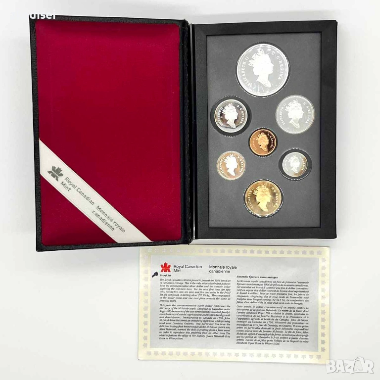 Комплект сребърни монети Елизабет 1996г. Канада, снимка 1