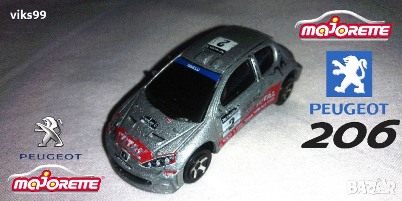 Peugeot 206 WRC (Nr. 205B) clarion / TOTAL / 2 Majorette, снимка 1