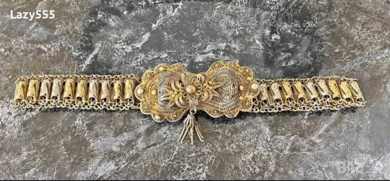Възрожденски Сачанен Колан Филигран с Позлата, снимка 1
