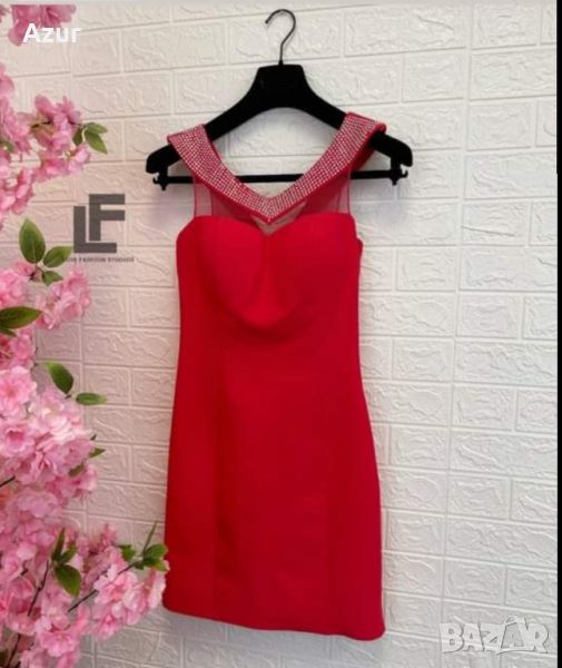 дамски официална червена рокля , снимка 1